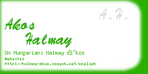 akos halmay business card